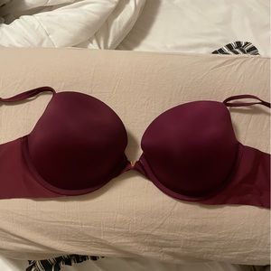 Victoria secret maroon red push up bra